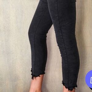 Venti6 Black distressed hem Joggers size small